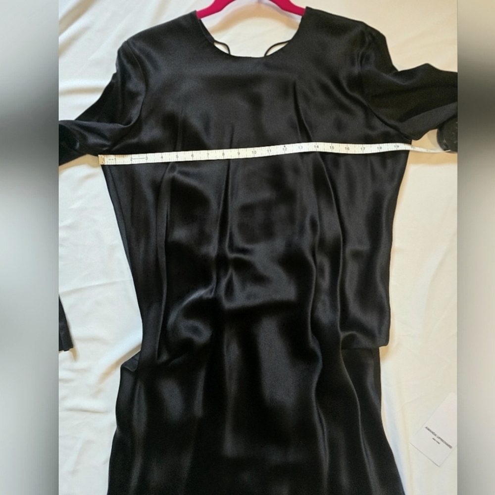 NEW Amanda Uprichard Charnas Black 100% Silk Dress | Size Large - Picture 6 of 8